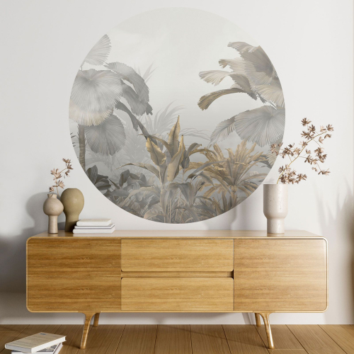 Papier peint rond / cercle - Forêt Tropicale
