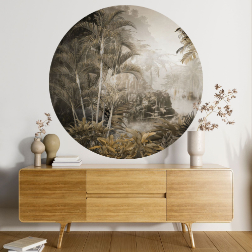 Papier peint rond / cercle - Forêt Tropicale