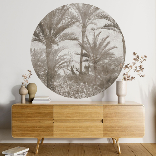 Papier peint rond / cercle - Forêt Tropicale