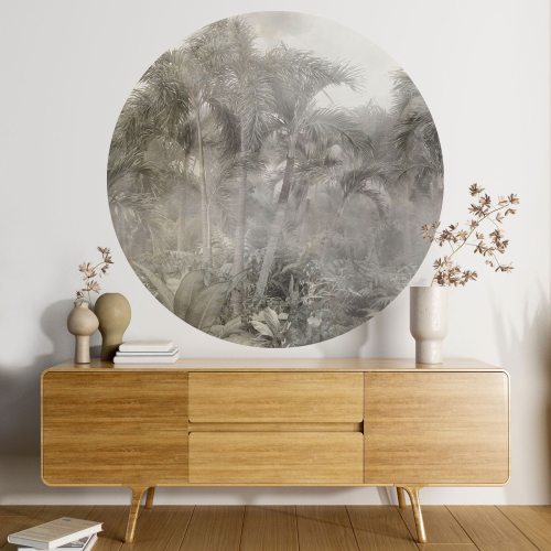 Papier peint rond / cercle - Forêt Tropicale