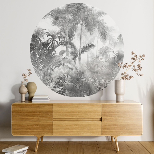 Papier peint rond / cercle - Forêt Tropicale
