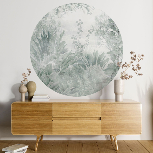 Papier peint rond / cercle - Forêt Tropicale
