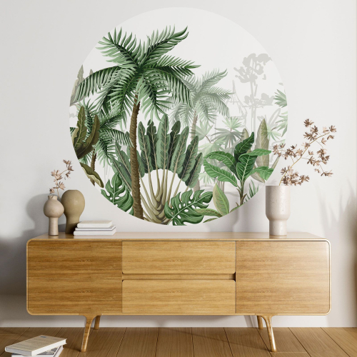 Papier peint rond / cercle - Forêt Tropicale