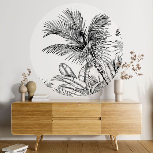 Papier peint rond / cercle - Forêt Tropicale