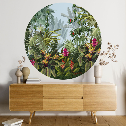 Papier peint rond / cercle - Forêt Tropicale