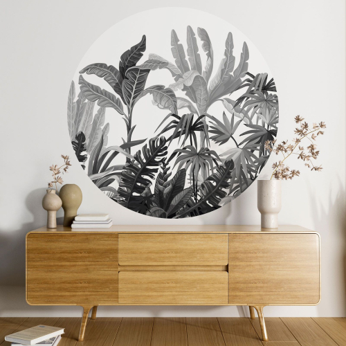 Papier peint rond / cercle - Forêt Tropicale