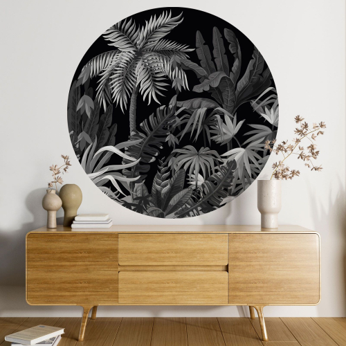 Papier peint rond / cercle - Forêt Tropicale