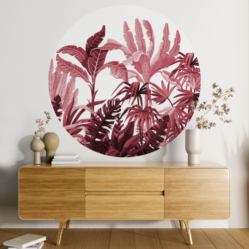 Papier peint rond / cercle - Forêt Tropicale