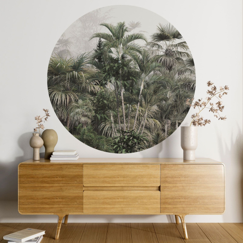 Papier peint rond / cercle - Forêt Tropicale