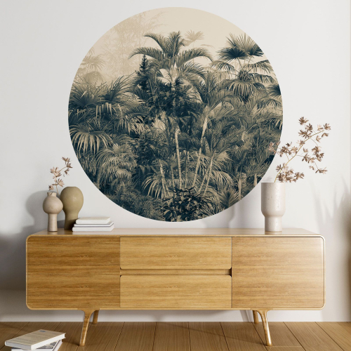 Papier peint rond / cercle - Forêt Tropicale