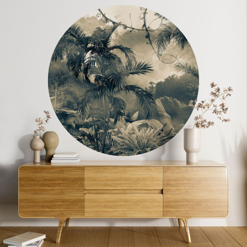 Papier peint rond / cercle - Forêt Tropicale