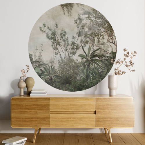 Papier peint rond / cercle - Forêt Tropicale