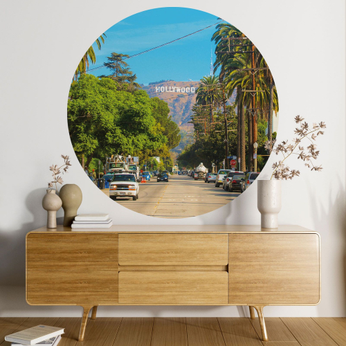 Papier peint rond / cercle - Hollywood