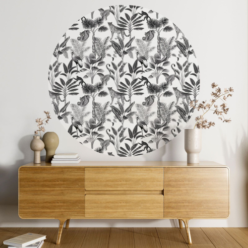 Papier peint rond / cercle - Jungle - 156