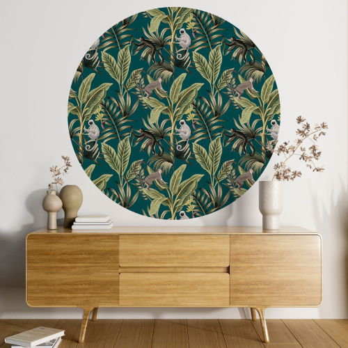 Papier peint rond / cercle - Jungle - 157