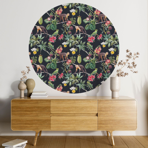 Papier peint rond / cercle - Jungle - 356