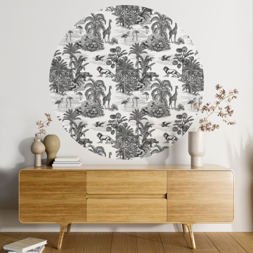 Papier peint rond / cercle - Jungle - 372