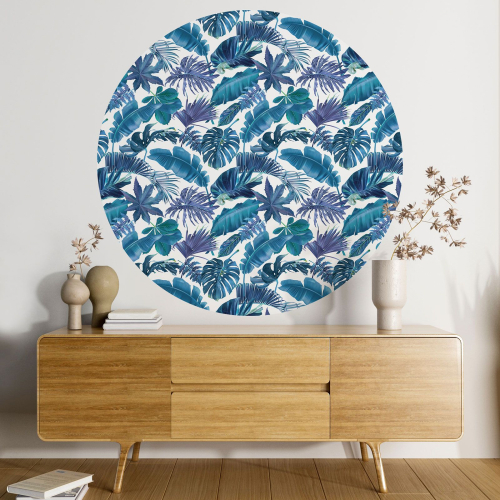 Papier peint rond / cercle - Motif botanique - 158