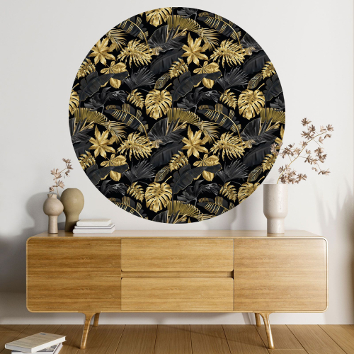 Papier peint rond / cercle - Motif botanique - 165