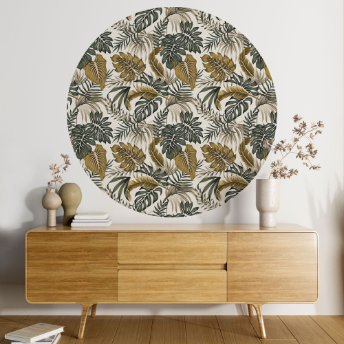 Papier peint rond / cercle - Motif botanique - 177