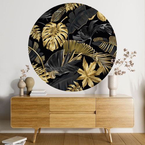 Papier peint rond / cercle - Motif botanique