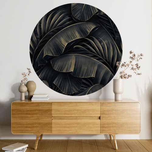 Papier peint rond / cercle - Motif botanique