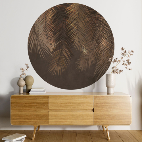 Papier peint rond / cercle - Motif botanique