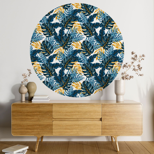 Papier peint rond / cercle - Motif botanique - 235