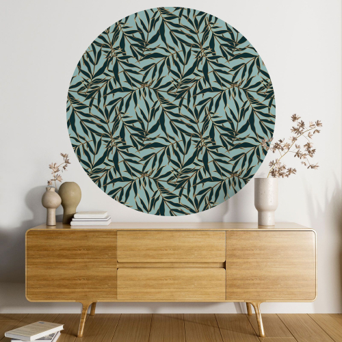 Papier peint rond / cercle - Motif botanique - 242