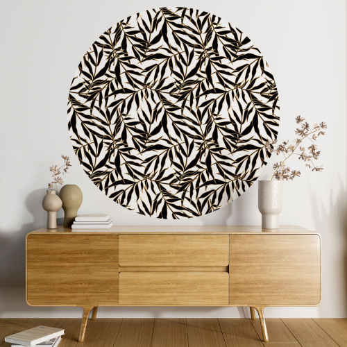Papier peint rond / cercle - Motif botanique - 243