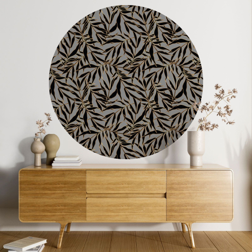 Papier peint rond / cercle -  Motif botanique - 284