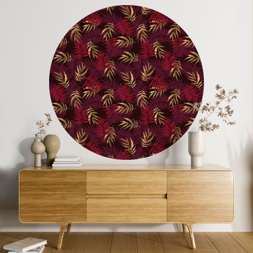 Papier peint rond / cercle - Motif botanique - 302