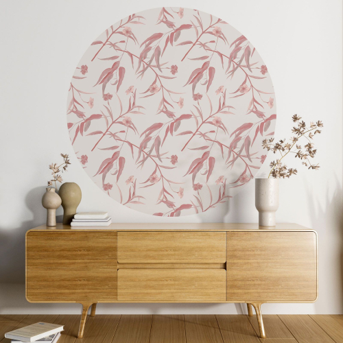 Papier peint rond / cercle - Motif botanique - 387