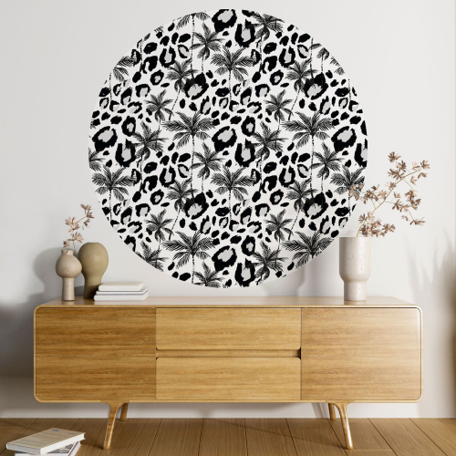 Papier peint rond / cercle - Motif botanique - 393