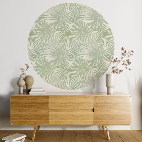 Papier peint rond / cercle - Motif botanique - 408