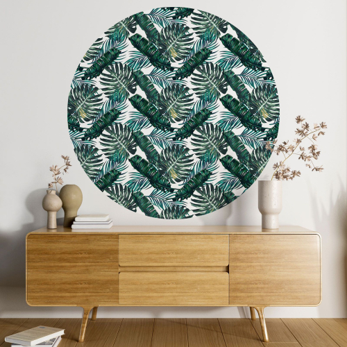 Papier peint rond / cercle - Motif botanique - 439