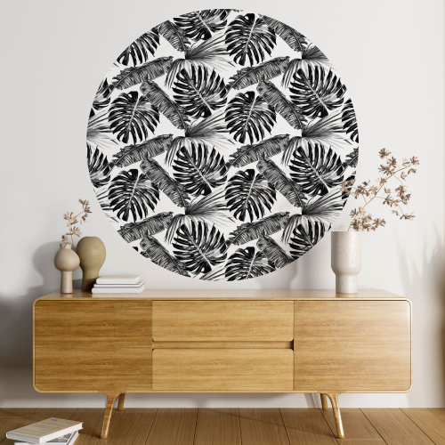 Papier peint rond / cercle - Motif botanique - 440