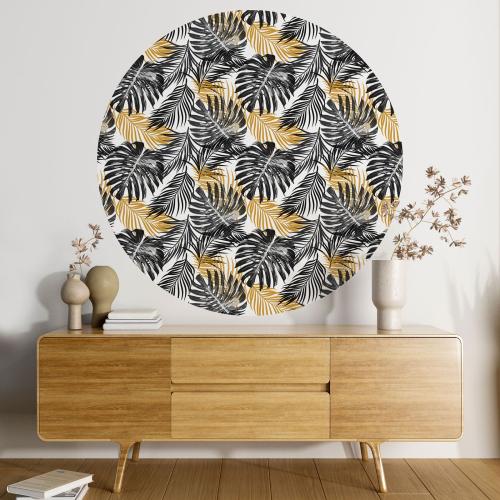 Papier peint rond / cercle - Motif botanique - 441