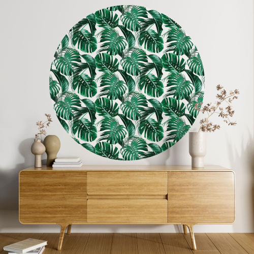 Papier peint rond / cercle - Motif botanique - 451