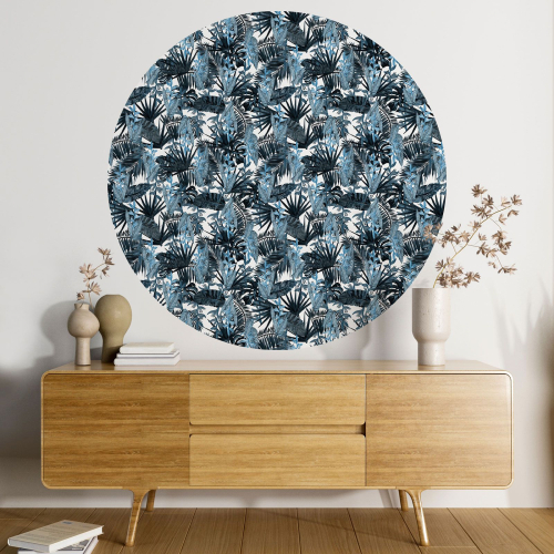 Papier peint rond / cercle - Motif botanique - 457