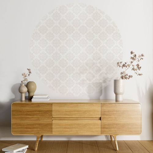 Papier peint rond / cercle - Motif Damassé