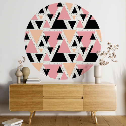 Papier peint rond / cercle - Motif géométrique - 035