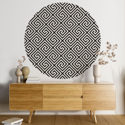Papier peint rond / cercle - Motif géométrique - 042