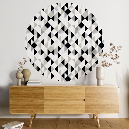 Papier peint rond / cercle - Motif géométrique - 051