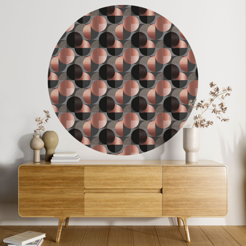 Papier peint rond / cercle - Motif géométrique - 185