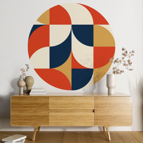 Papier peint rond / cercle - Motif géométrique