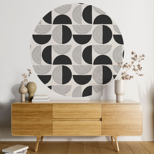Papier peint rond / cercle - Motif géométrique - 285