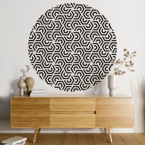Papier peint rond / cercle - Motif géométrique - 433