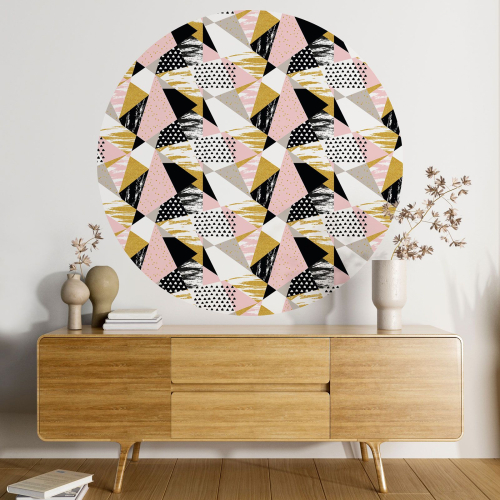 Papier peint rond / cercle - Motif géométrique - 444