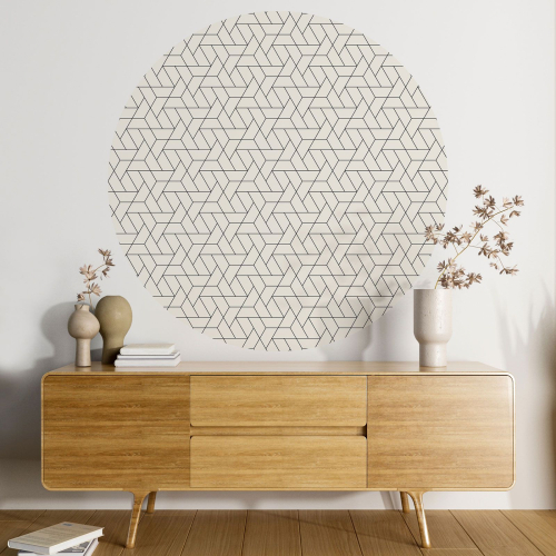 Papier peint rond / cercle - Motif géométrique - 458